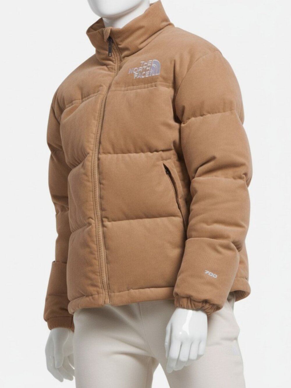 The North Face Kids Unisex Brown 1996 Retro Nuptse Corduroy Jacket Coat Sz L 12